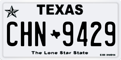 TX license plate CHN9429