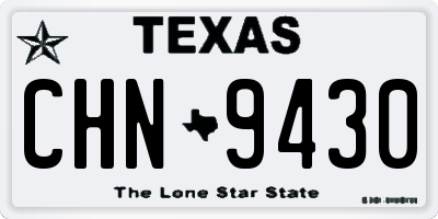 TX license plate CHN9430