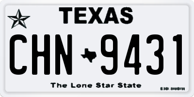 TX license plate CHN9431