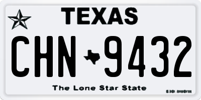 TX license plate CHN9432