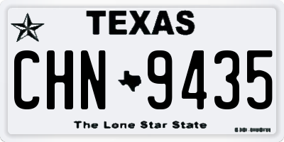 TX license plate CHN9435