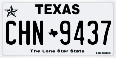 TX license plate CHN9437