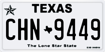 TX license plate CHN9449