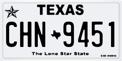 TX license plate CHN9451