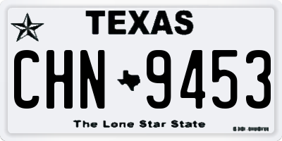 TX license plate CHN9453