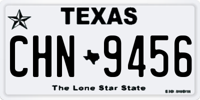 TX license plate CHN9456