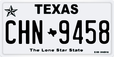 TX license plate CHN9458