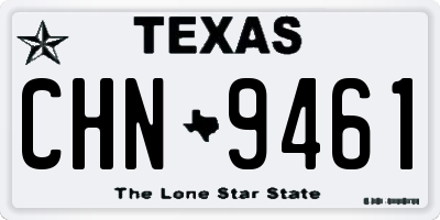 TX license plate CHN9461