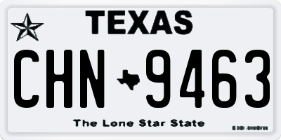 TX license plate CHN9463