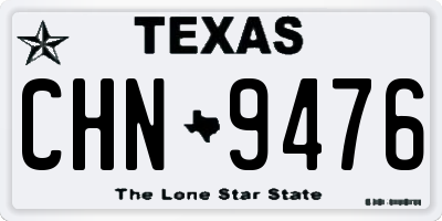 TX license plate CHN9476