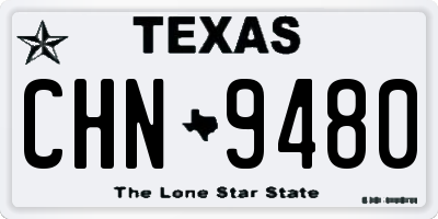 TX license plate CHN9480