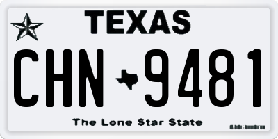 TX license plate CHN9481
