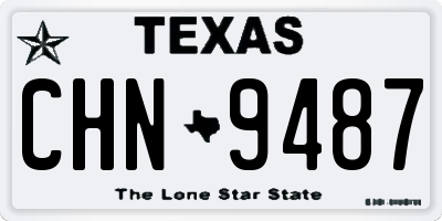 TX license plate CHN9487