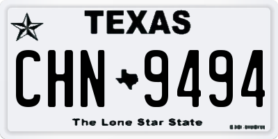 TX license plate CHN9494
