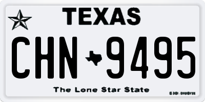 TX license plate CHN9495