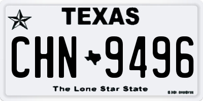 TX license plate CHN9496