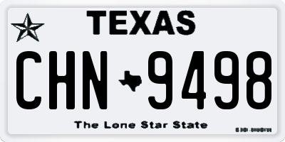 TX license plate CHN9498