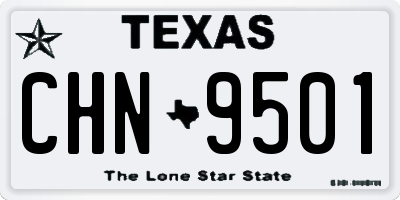 TX license plate CHN9501