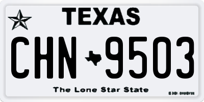 TX license plate CHN9503