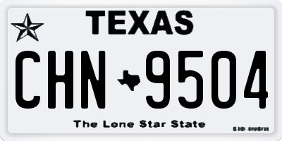TX license plate CHN9504