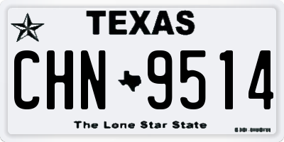 TX license plate CHN9514