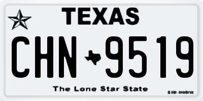 TX license plate CHN9519