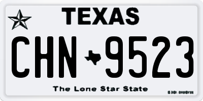 TX license plate CHN9523
