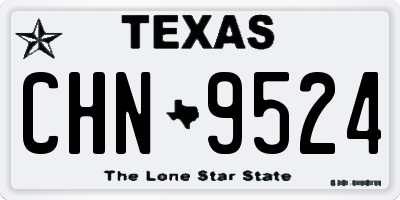 TX license plate CHN9524
