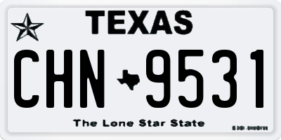 TX license plate CHN9531