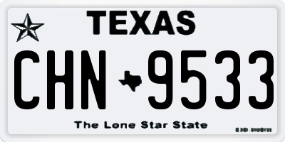 TX license plate CHN9533