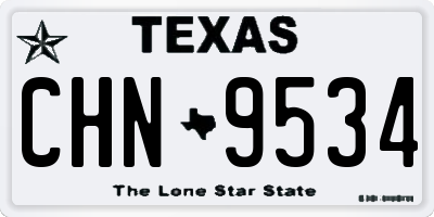 TX license plate CHN9534