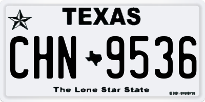 TX license plate CHN9536