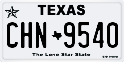 TX license plate CHN9540