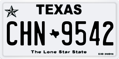 TX license plate CHN9542