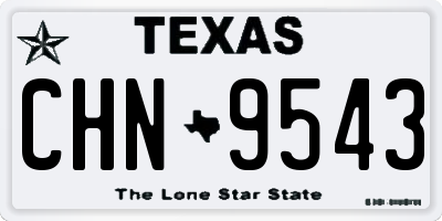 TX license plate CHN9543