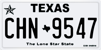 TX license plate CHN9547