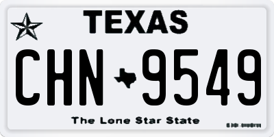 TX license plate CHN9549