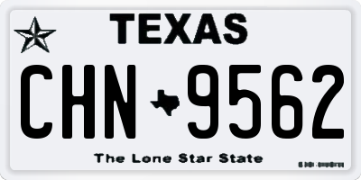 TX license plate CHN9562