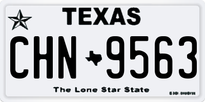 TX license plate CHN9563