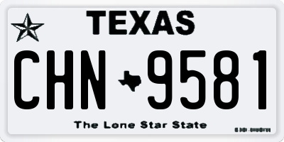 TX license plate CHN9581