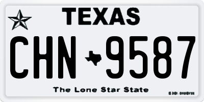 TX license plate CHN9587