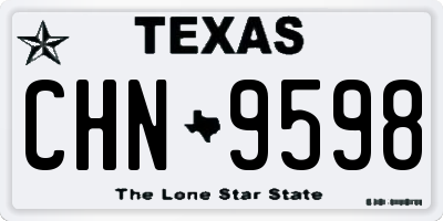 TX license plate CHN9598