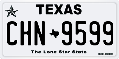 TX license plate CHN9599
