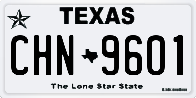 TX license plate CHN9601