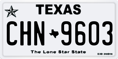 TX license plate CHN9603