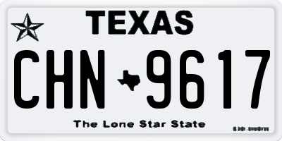 TX license plate CHN9617