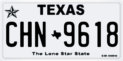 TX license plate CHN9618