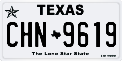 TX license plate CHN9619