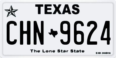 TX license plate CHN9624