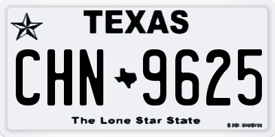 TX license plate CHN9625